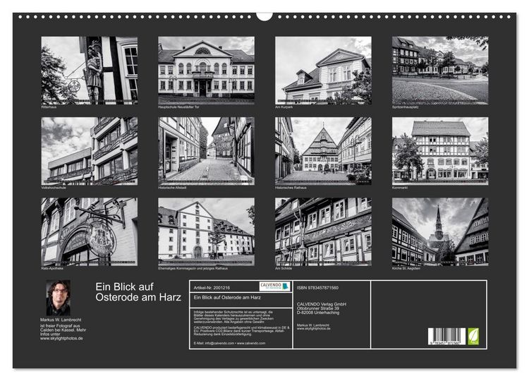 Produktbild: Ein Blick auf Osterode am Harz (Wandkalender 2026 DIN A2 quer), CALVENDO Monatskalender