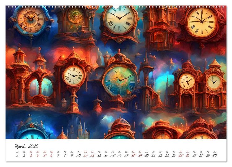 Produktbild: Abstrakte Zeitspr&uuml;nge (Wandkalender 2026 DIN A2 quer), CALVENDO Monatskalender