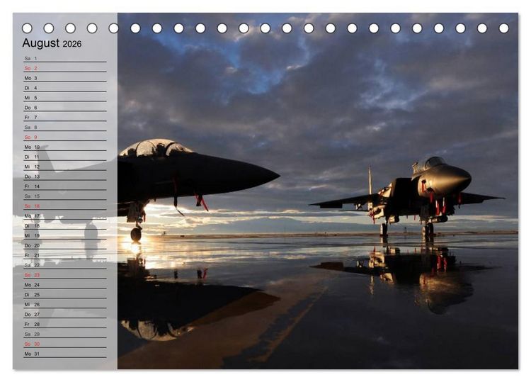 Produktbild: Kampfjets. U.S. Aircraft (Tischkalender 2026 DIN A5 quer), CALVENDO Monatskalender