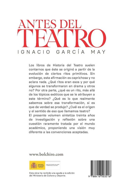 Produktbild: Antes del teatro