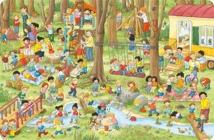 Produktbild: Mein gro&szlig;es Kindergarten-Wimmelbuch