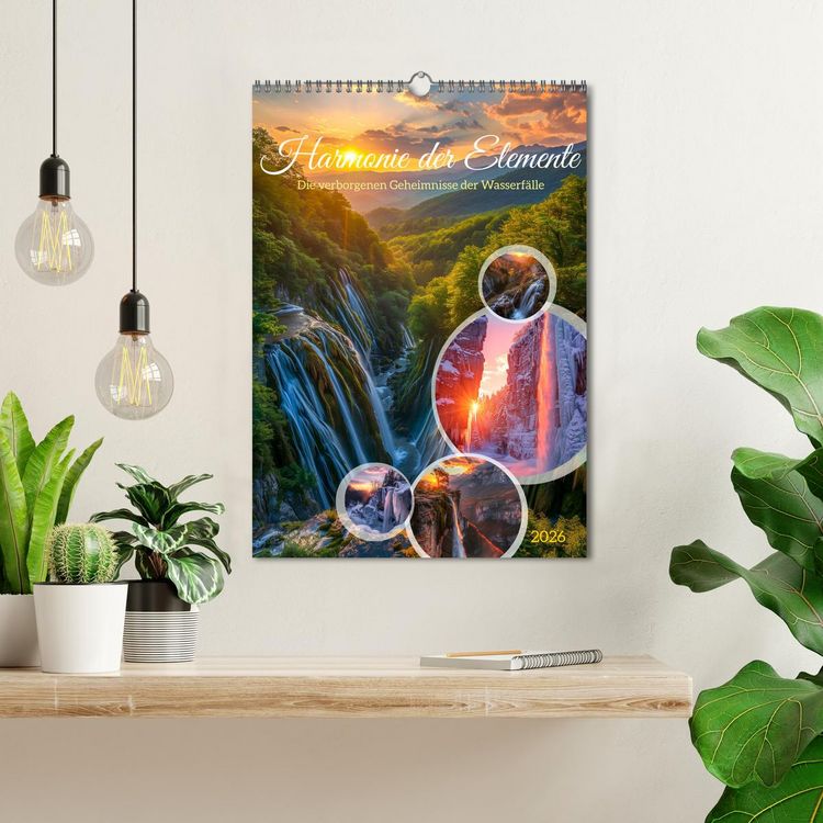 Produktbild: Die Harmonie der Elemente - Die verborgenen Geheimnisse der Wasserf&auml;lle (Wandkalender 2026 DIN A3 hoch), CALVENDO Monatskalender