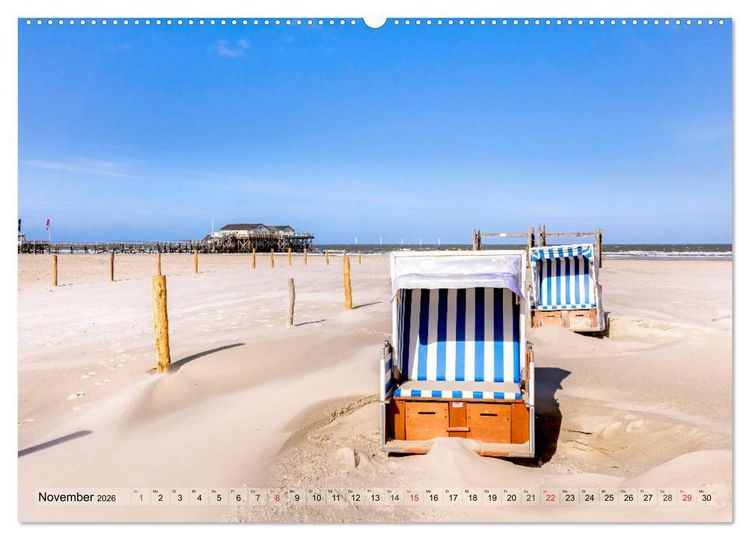 Produktbild: Strandlust Nordsee-Liebe (hochwertiger Premium Wandkalender 2026 DIN A2 quer), Kunstdruck in Hochglanz