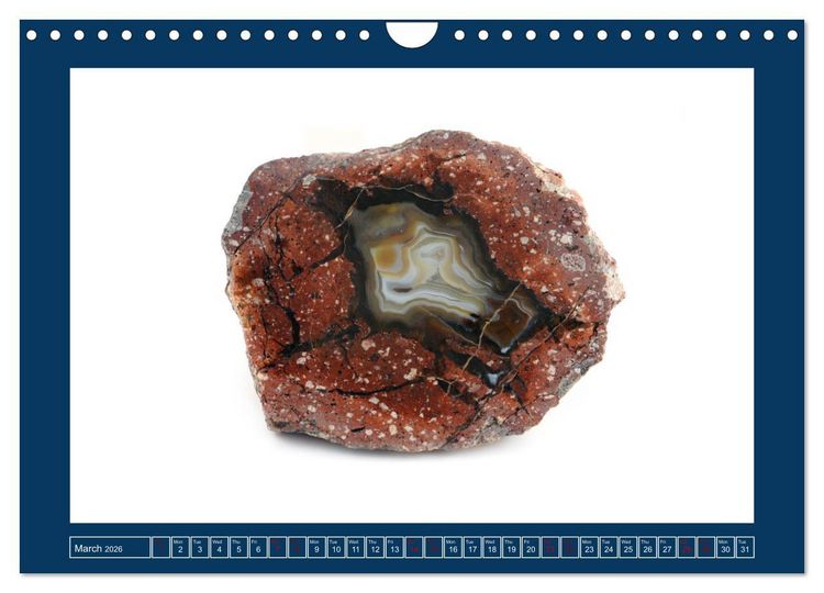 Produktbild: Agates - Polished semi-precious stones (Wall Calendar 2026 DIN A4 landscape), CALVENDO 12 Month Wall Calendar