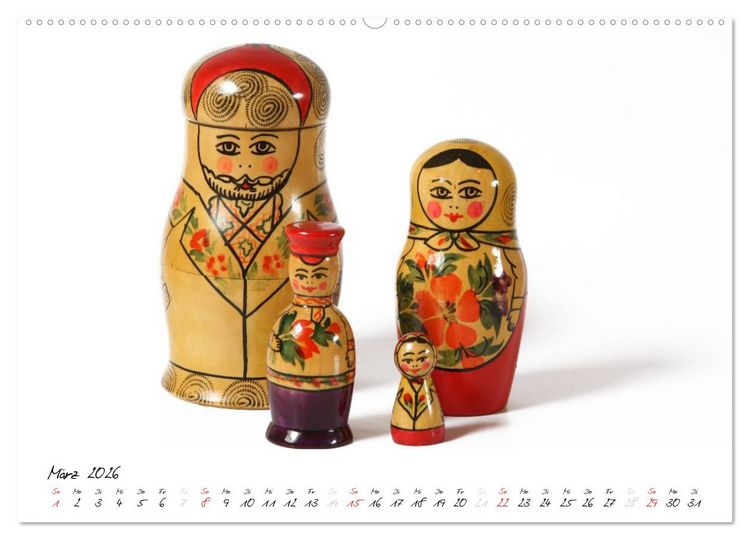 Produktbild: Matroschkas (Wandkalender 2026 DIN A2 quer), CALVENDO Monatskalender