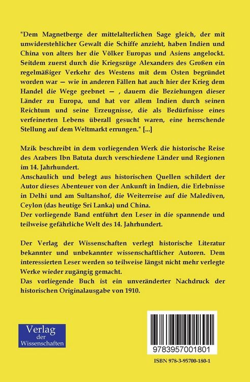 Produktbild: Die Reise des Arabers Ibn Batuta durch Indien und China