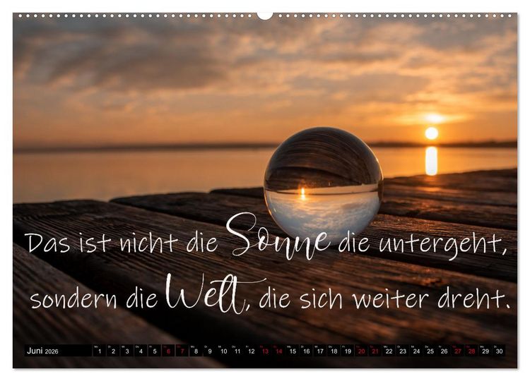 Produktbild: Bilder und Texte f&uuml;r die Seele (hochwertiger Premium Wandkalender 2026 DIN A2 quer), Kunstdruck in Hochglanz