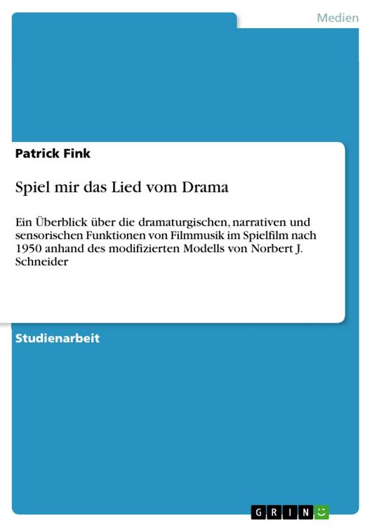 Produktbild: Spiel mir das Lied vom Drama