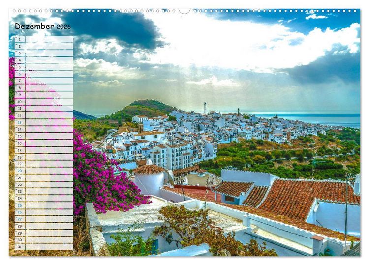 Produktbild: Die wei&szlig;en D&ouml;rfer Andalusiens (Wandkalender 2026 DIN A2 quer), CALVENDO Monatskalender