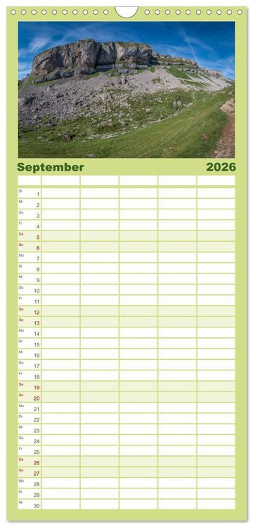 Produktbild: Familienplaner 2026 - Oberallg&auml;u - Oberstdorf und Umgebung mit 5 Spalten (Wandkalender, 21 x 45 cm) CALVENDO