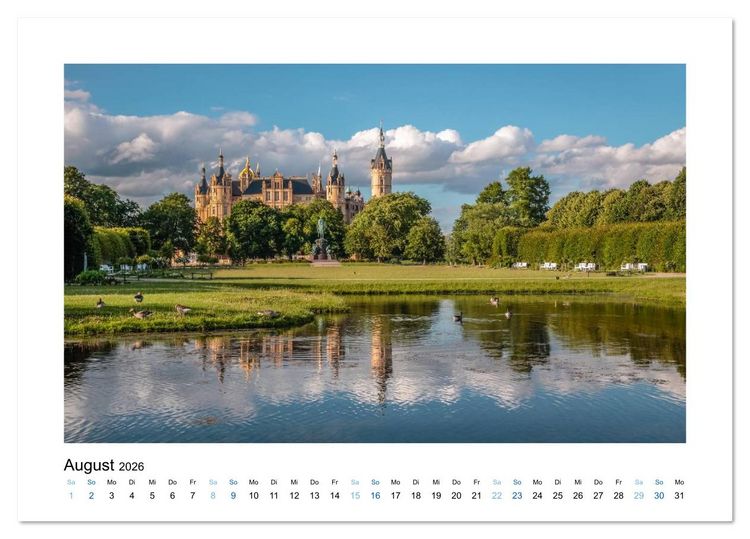 Produktbild: Wundersch&ouml;nes Mecklenburg-Vorpommern (Tischkalender 2026 DIN A5 quer), CALVENDO Monatskalender