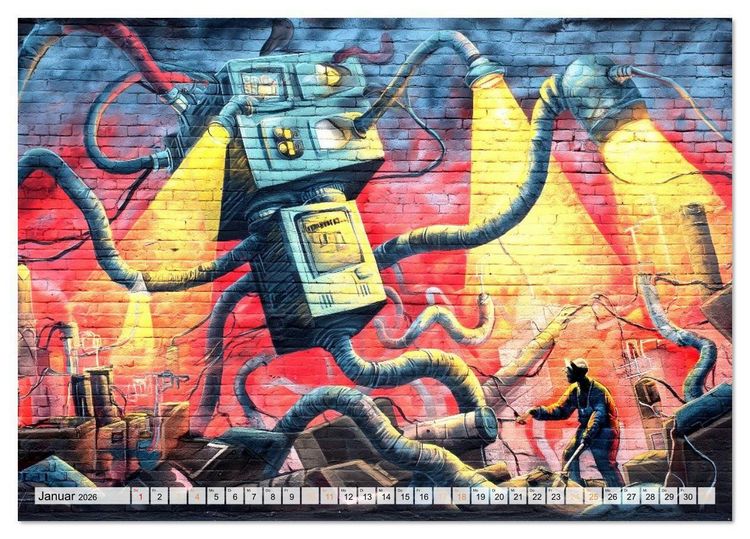 Produktbild: Urbanes Stadtgefl&uuml;ster (Tischkalender 2026 DIN A5 quer), CALVENDO Monatskalender