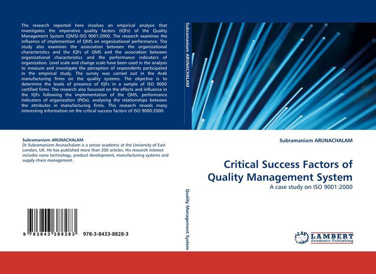 Produktbild: Critical Success Factors of Quality Management System
