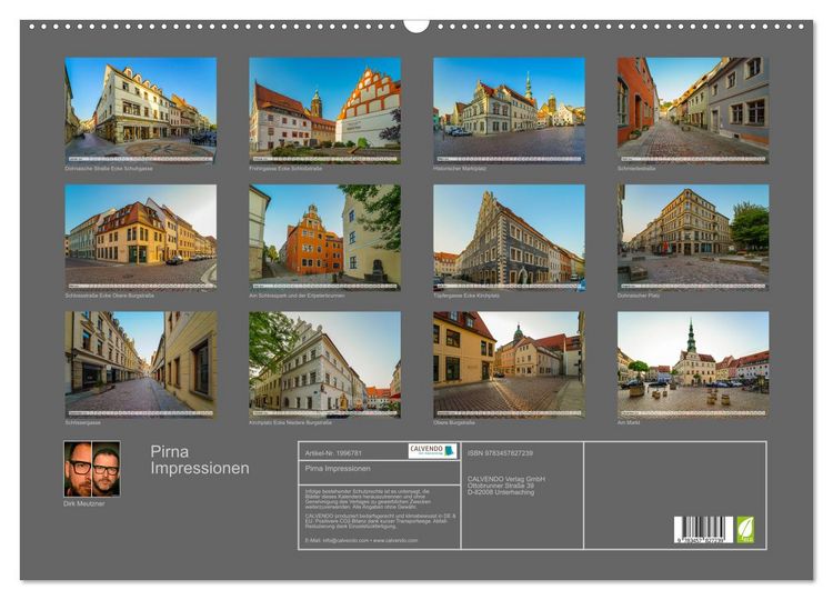 Produktbild: Pirna Impressionen (Wandkalender 2026 DIN A2 quer), CALVENDO Monatskalender