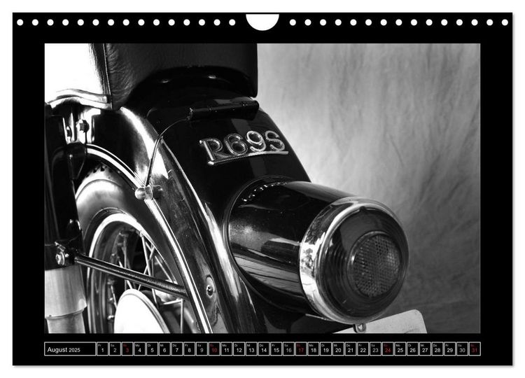 Produktbild: BMW R69S in schwarzweiss (Wandkalender 2025 DIN A4 quer), CALVENDO Monatskalender