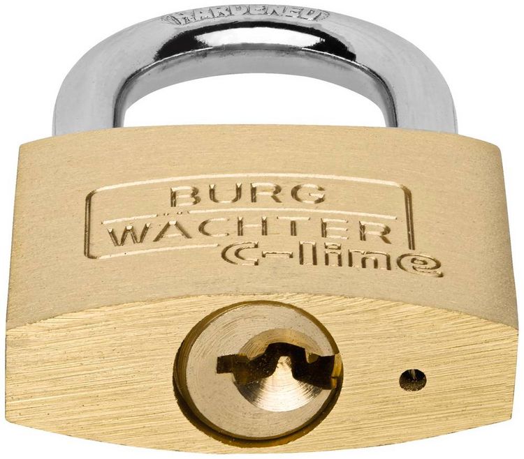 Produktbild: Burg W&auml;chter 3051 Vorh&auml;ngeschloss 35.00 mm verschieden schlie&szlig;end Messing Schl&uuml;sselschloss