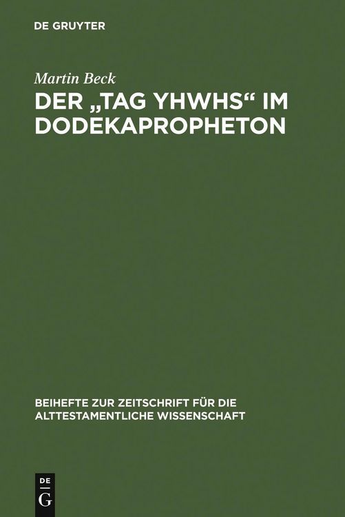 Produktbild: Der "Tag YHWHs" im Dodekapropheton