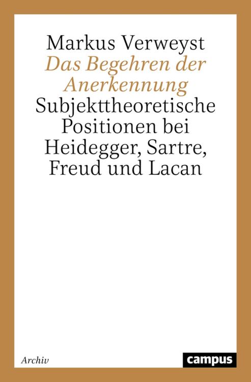 Produktbild: Das Begehren der Anerkennung