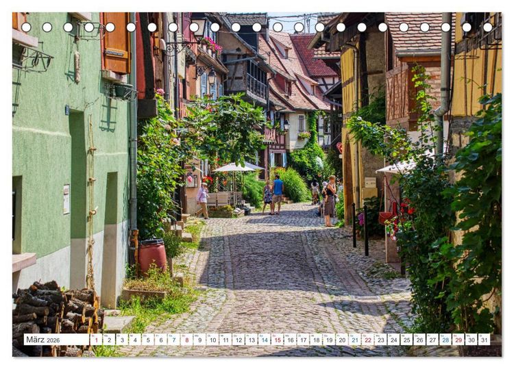 Produktbild: Eguisheim - Eines der sch&ouml;nsten D&ouml;rfer Frankreichs (Tischkalender 2026 DIN A5 quer), CALVENDO Monatskalender