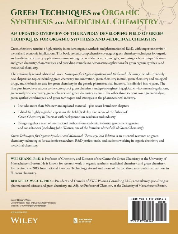 Produktbild: Green Techniques for Organic Synthesis and Medicinal Chemistry
