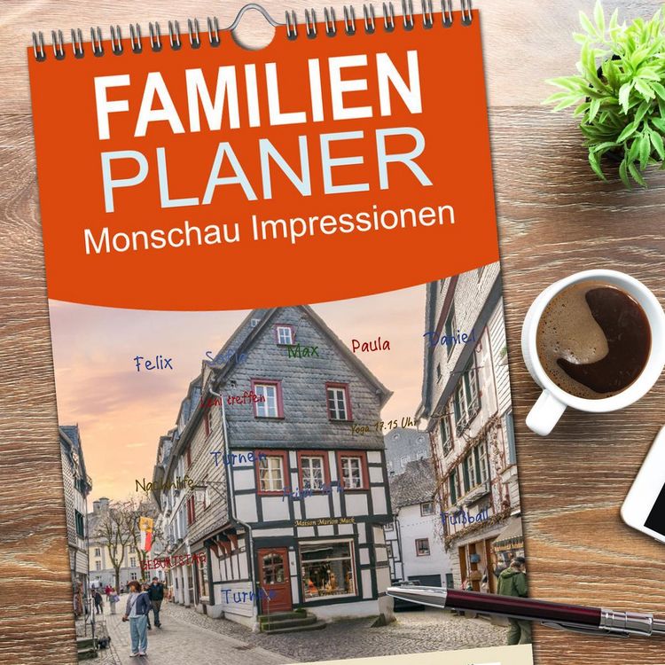 Produktbild: Familienplaner 2026 - Monschau Impressionen mit 5 Spalten (Wandkalender, 21 x 45 cm) CALVENDO