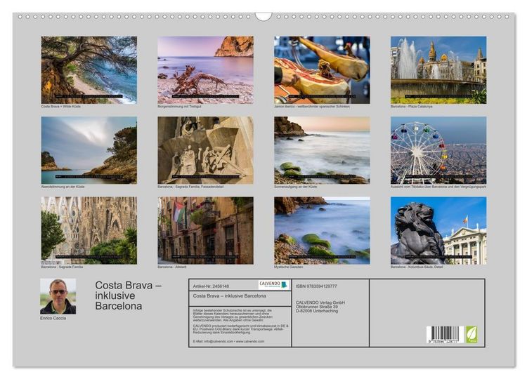 Produktbild: Costa Brava &ndash; inklusive Barcelona (Wandkalender 2027 DIN A2 quer), CALVENDO Monatskalender