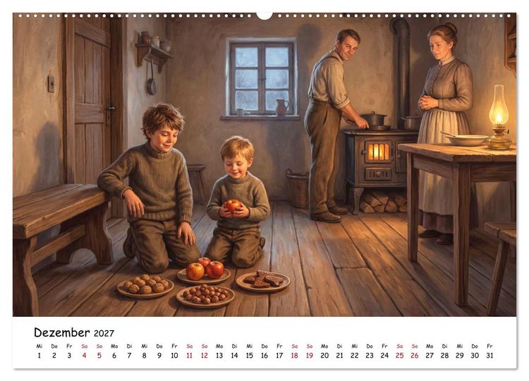 Produktbild: Zwischen Feld und Hof - Landleben vor &uuml;ber hundert Jahren (hochwertiger Premium Wandkalender 2027 DIN A2 quer), Kunstdruck in Hochglanz