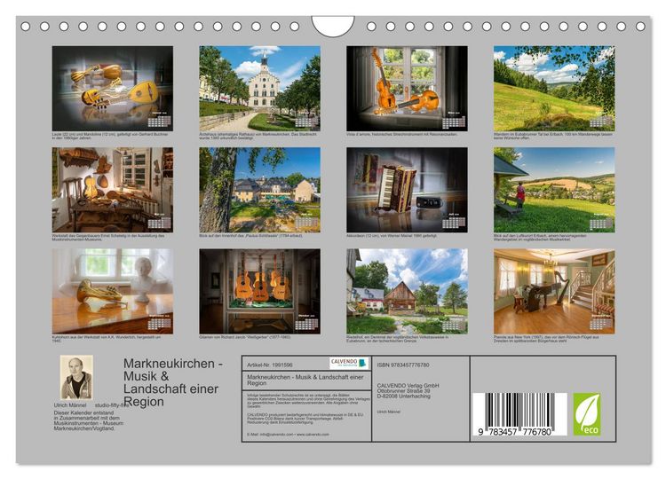 Produktbild: Markneukirchen - Musik & Landschaft einer Region (Wandkalender 2026 DIN A4 quer), CALVENDO Monatskalender