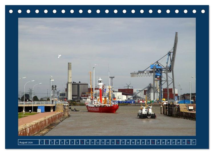 Produktbild: Feuerschiffe - Borkum Riff - Elbe 1 - Deutsche Bucht (Tischkalender 2026 DIN A5 quer), CALVENDO Monatskalender