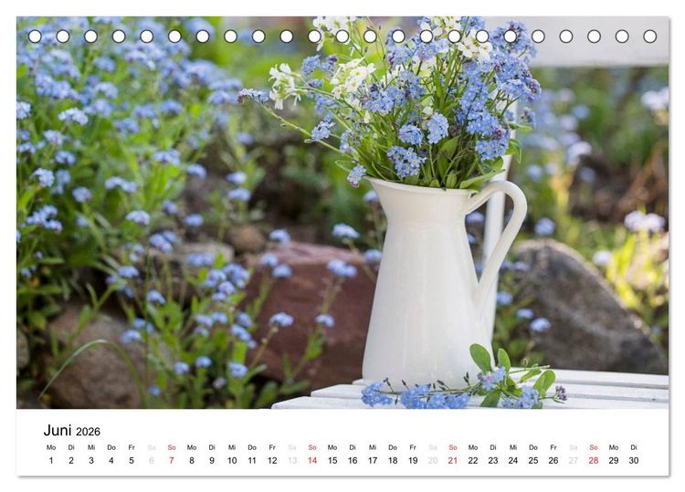 Produktbild: Mein Jahr im Landhausgarten (Tischkalender 2026 DIN A5 quer), CALVENDO Monatskalender