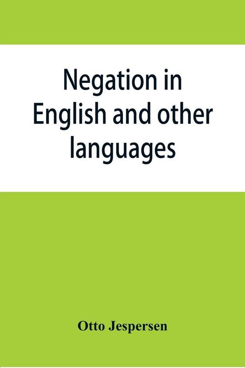 Produktbild: Negation in English and other languages