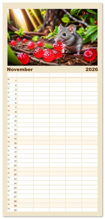 Produktbild: Familienplaner 2026 - Mahlzeit... Wie wir Sie selten sehen! mit 5 Spalten (Wandkalender, 21 x 45 cm) CALVENDO
