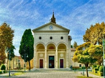 Produktbild: CALVENDO Puzzle Vada Kirche | 1000 Teile Lege-Gr&ouml;&szlig;e 64x48cm Foto-Puzzle f&uuml;r gl&uuml;ckliche Stunden