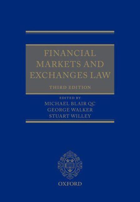 Produktbild: Financial Markets and Exchanges Law