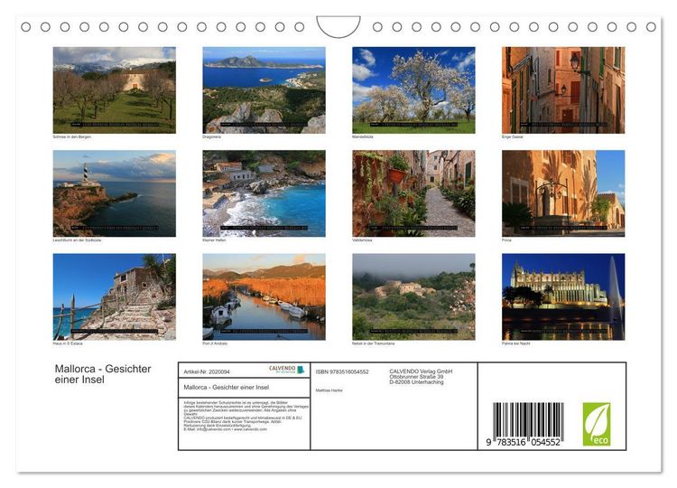 Produktbild: Mallorca - Gesichter einer Insel (Wandkalender 2026 DIN A4 quer), CALVENDO Monatskalender
