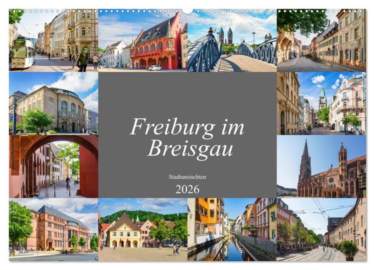 Produktbild: Freiburg im Breisgau Impressionen (Wandkalender 2026 DIN A2 quer), CALVENDO Monatskalender
