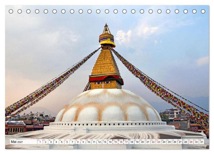 Produktbild: Das Kathmandutal (Tischkalender 2027 DIN A5 quer), CALVENDO Monatskalender