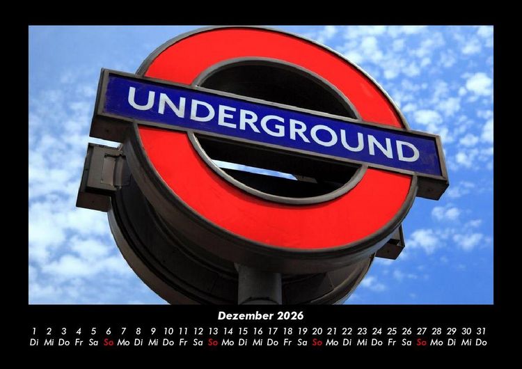 Produktbild: London 2026 Fotokalender DIN A3