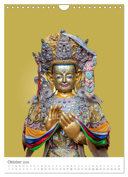 Produktbild: Buddha tr&auml;gt Gold (Wandkalender 2026 DIN A4 hoch), CALVENDO Monatskalender