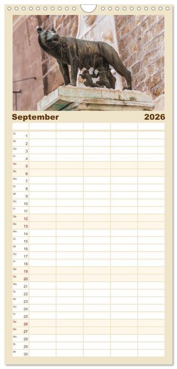 Produktbild: Familienplaner 2026 - Rom-Italien mit 5 Spalten (Wandkalender, 21 x 45 cm) CALVENDO