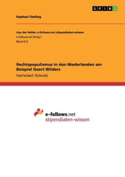Bild vom Artikel Rechtspopulismus in den Niederlanden am Beispiel Geert Wilders vom Autor Raphael Ebeling
