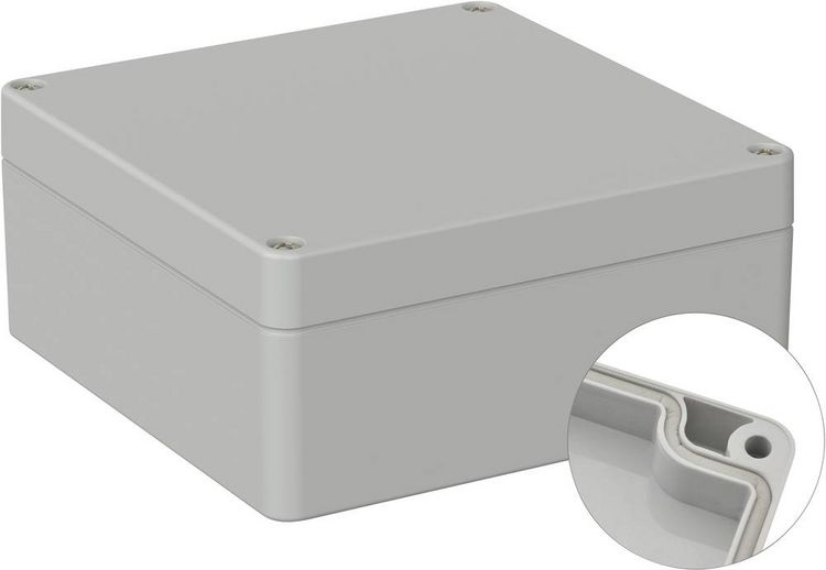 Produktbild: TRU COMPONENTS TC-9065616 Industrie-Geh&auml;use 122 x 120 x 55 ABS Lichtgrau (RAL 7035) 1St.