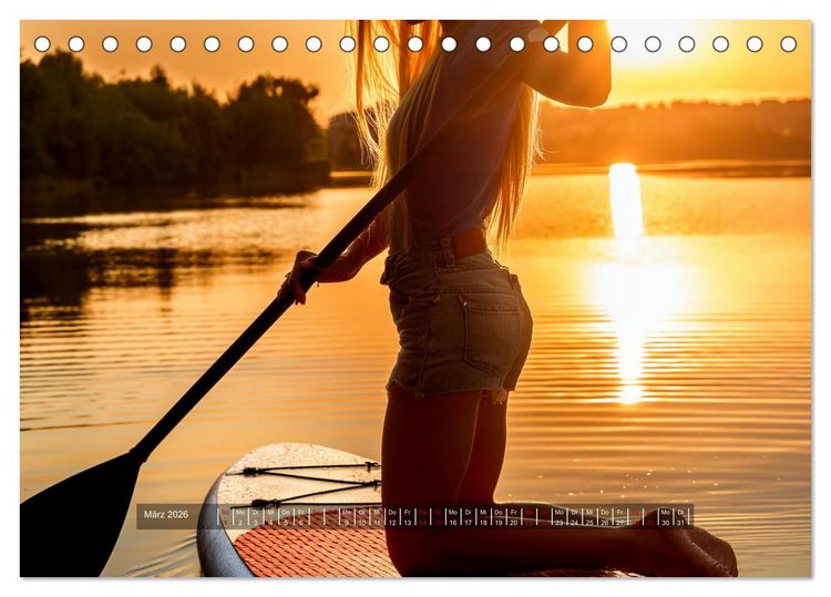 Produktbild: Im Fluss der Zeit &ndash; SUP-Momente zum Durchatmen (Tischkalender 2026 DIN A5 quer), CALVENDO Monatskalender