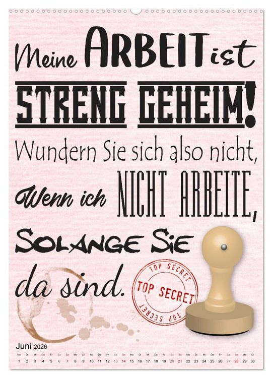 Produktbild: Beamten-Spr&uuml;che (hochwertiger Premium Wandkalender 2026 DIN A2 hoch), Kunstdruck in Hochglanz
