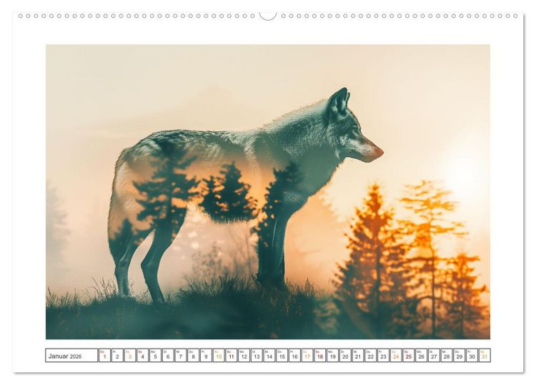 Produktbild: Traumhafte Silhouetten (hochwertiger Premium Wandkalender 2026 DIN A2 quer), Kunstdruck in Hochglanz