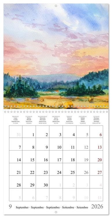 Produktbild: Upper Bavaria Art - Painted pictures from the south of Germany (Wall Calendar 2026 12 &times; 12 Inch) CALVENDO 12 Month Wall Calendar