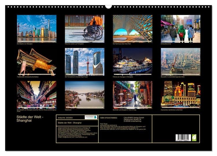 Produktbild: St&auml;dte der Welt - Shanghai (Wandkalender 2026 DIN A2 quer), CALVENDO Monatskalender