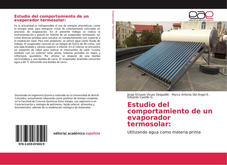 Produktbild: Estudio del comportamiento de un evaporador termosolar: