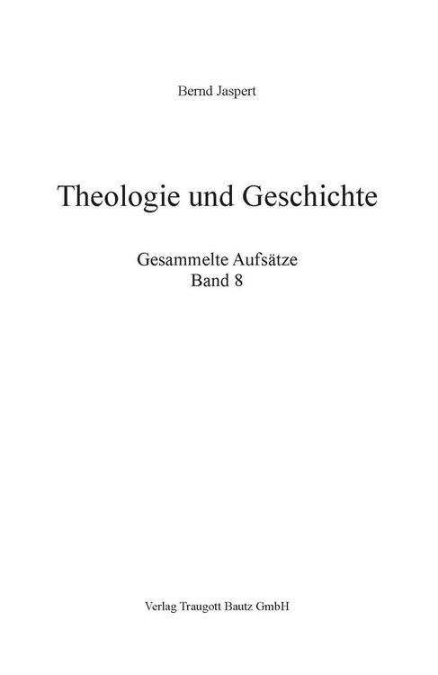 Produktbild: Theologie und Geschichte