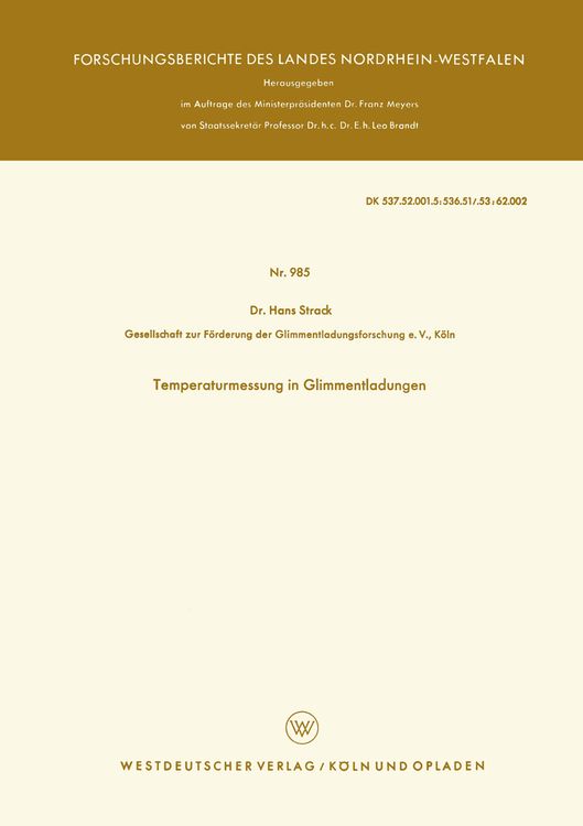 Produktbild: Temperaturmessung in Glimmentladungen